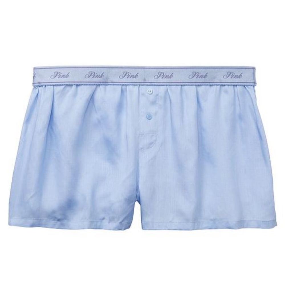 Victoria Secret PINK Tencel Pajama Shorts Blue XS Soft Lounge Sleep NWT - Picture 4 of 6